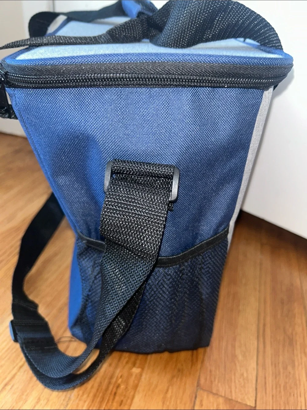 Blue and Grey New Spacious Insulated Cooler Beach Bag 12x16